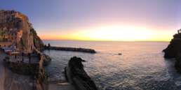 Cinque Terre Dorf Manarola im Sonnenuntergang